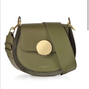 Le Parmentier Yucca Suede and Leather Shoulder Bag